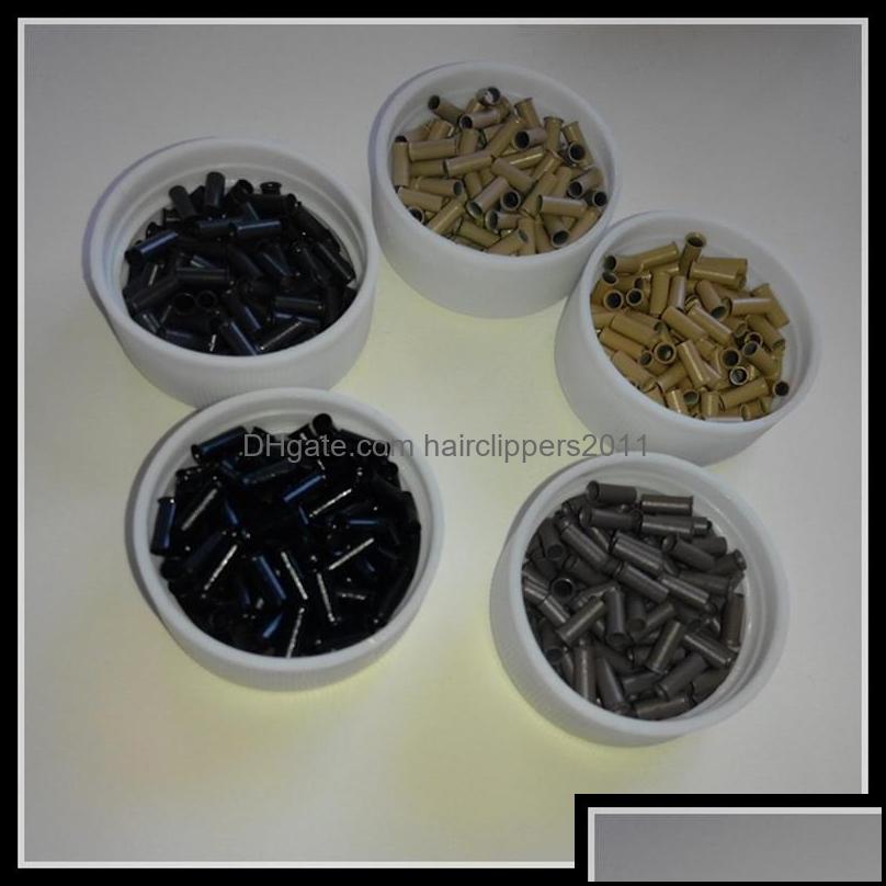 

Microbeads Hair Accessories Tools Products 1000Pcs Micro Copper Tube Flared Ring Links Beads 2.8X2.3X7.0Mm Or 302660 Mm For Extensions Dro