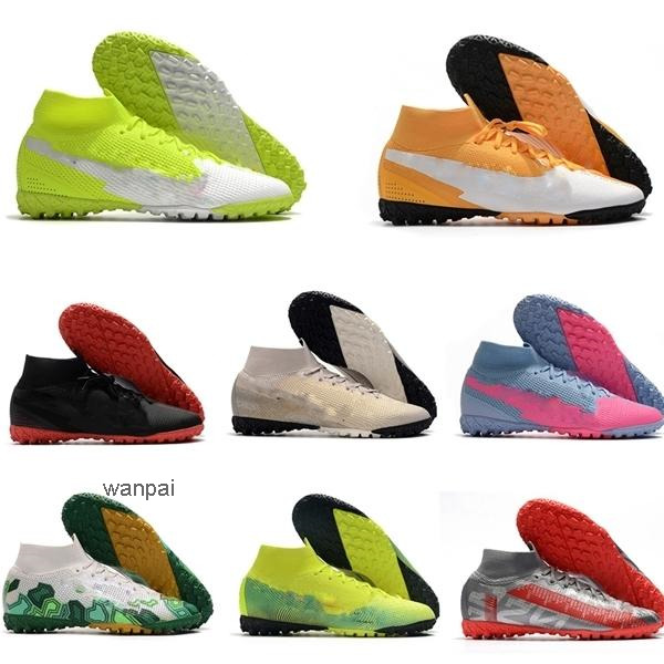 

fast Shipping Mens High Tops Football Boots CR7 Mercurial Superfly 7 Elite MDSTF Soccer Shoes Neymar SuperflyX VII Indoor Soccer Cleats, Color15#