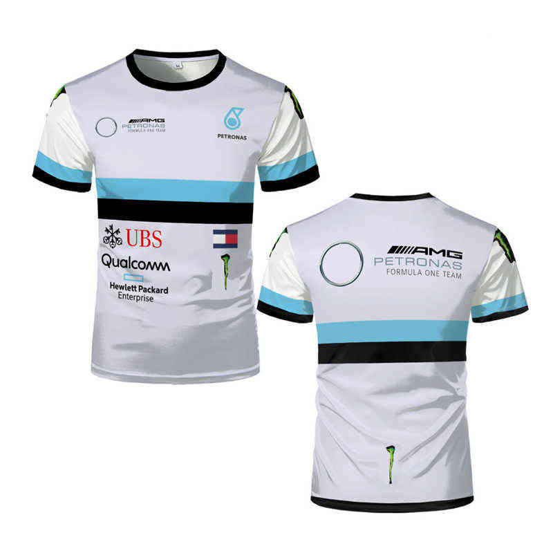 

F1 2022 Motorsport t Shirts for Mercedes Benz Team Formula One Summer Blue Men's Clothing Quick Dry Breathable Not Fade100-6xl
