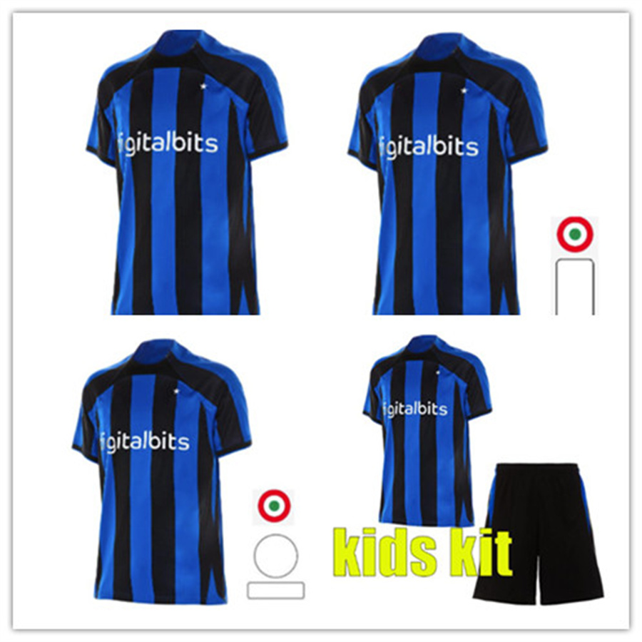 

22 23 LUKAKU soccer jerseys BARELLA CORREA DZEKO GIROUD IBRAHIMOVIC LAUTARO THEO INTERS BRAHIM MILAN football shirt 2022 2023 uniforms men kids kit sets, Home