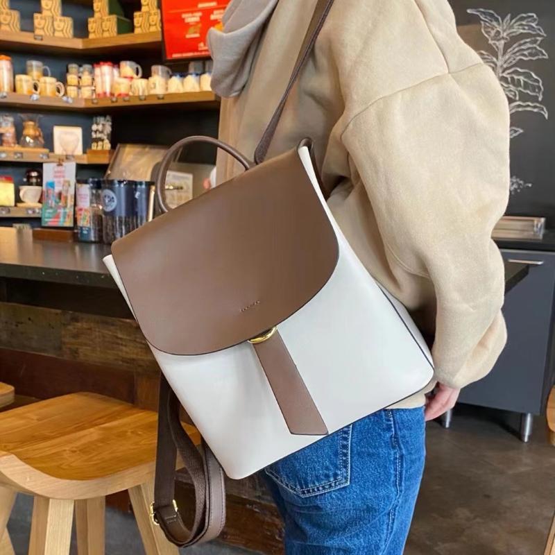 

Backpack Style High Quality Genuine Leather Women Designer Cute Backpacks Softback Travel School BagsBackpack, Black