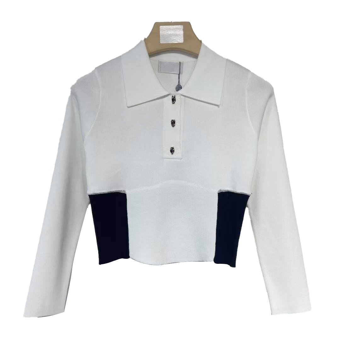 

2022 womens Designers thin Sweaters high quality button pullover coat white color Long Sleeve Sweater Sweatshirt Knitwear autumn fashion Clothes Womens Clothing