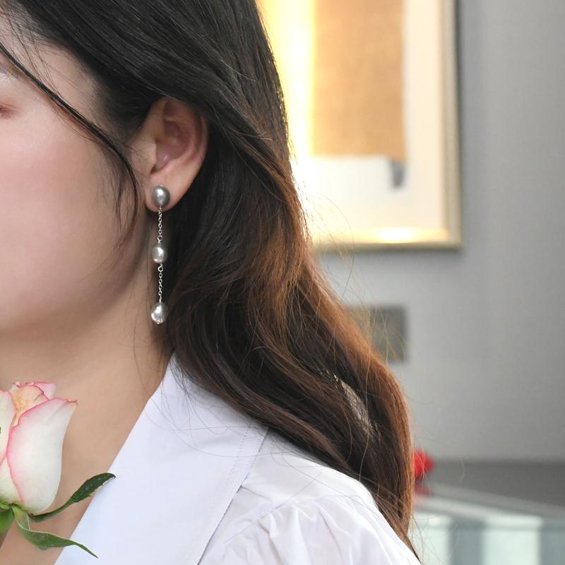 

Dangle & Chandelier 2022 Natural Freshwater Baroque Pearl 925 Sterling Silver Long Earrings Jewelry Gifts WomenDangle