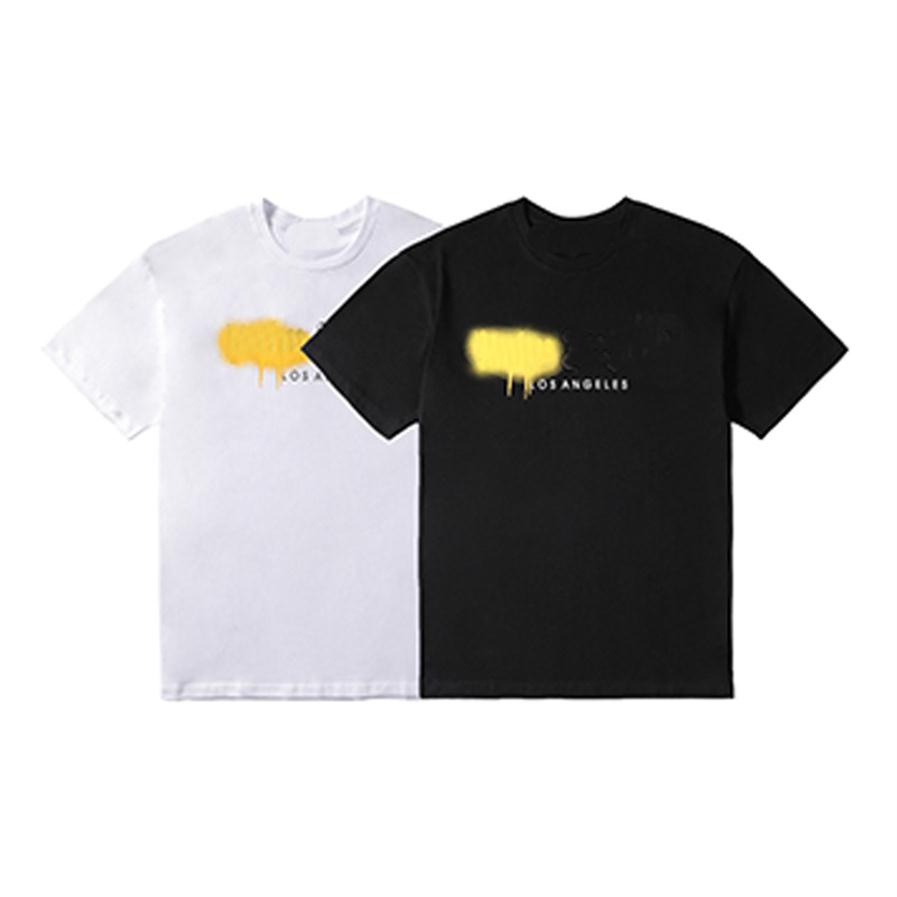 2022 Mens Women New York LA London Paris Sprayed T-Shirts Black White Printed Tee Men Womens Top Short Sleeve Tees Designer Summer202H