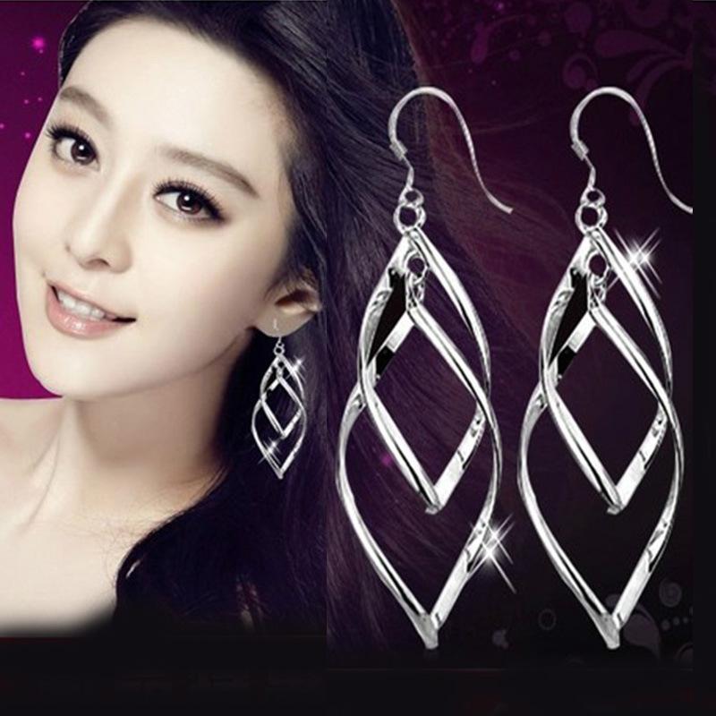 

Dangle & Chandelier Sell Fashion Flower 30% Silver Plated Ladies Drop Earrings Jewelry Wholesale Anti-allergic Gift Female Christmas