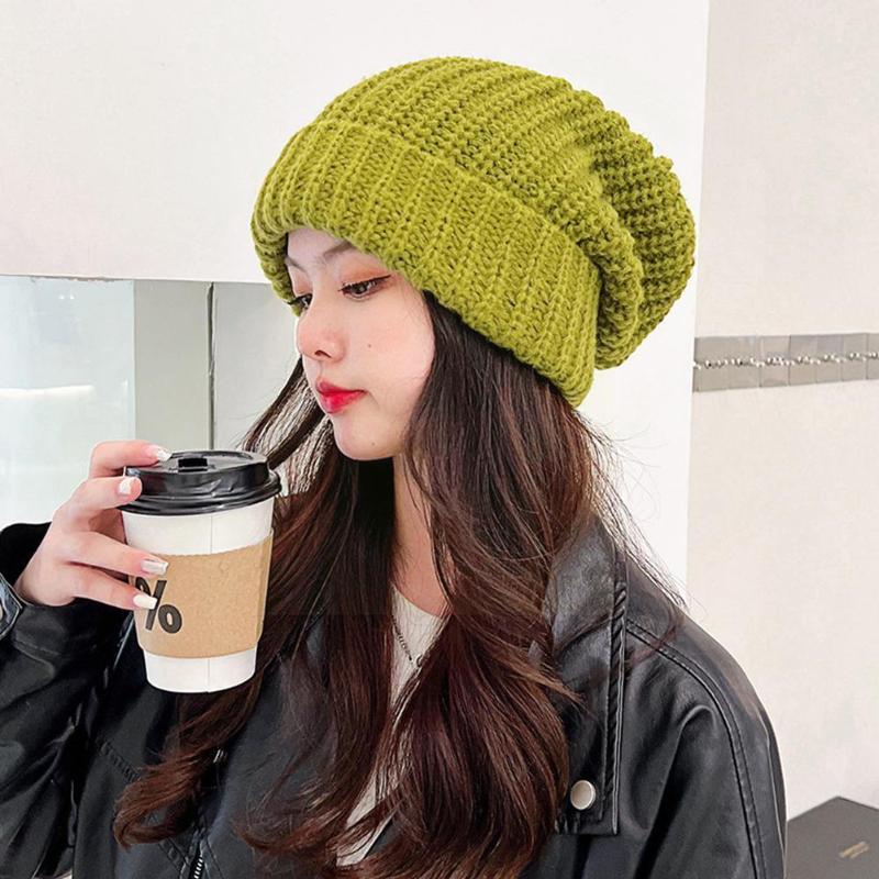 

Beanie/Skull Caps Winter Women's Hat Bonnet Beanie Knitted Coarse Chunky Ear Rib Soft Cap Beanies Skullies Hats Warmer Ski Thick Lad A3s, Black