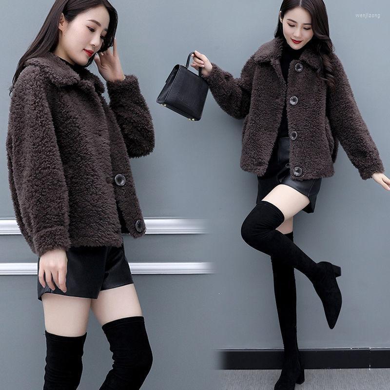 

Women' Fur & Faux Women 2022 Autumn Winter Real Lamb Coat Female Warm Natural Sheep Shearing Wool Jacket Ladies Single Breasted Outewear O1, Kafei