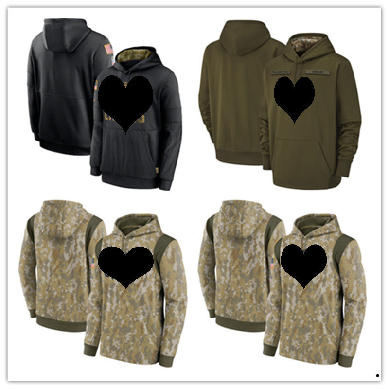 

Jersey Philadelphia''Eagles''Chicago''Bears''Men Women Youth Camo Football Hoodie Wear 2021 Salute To Service Therma Performance Pullover, Color