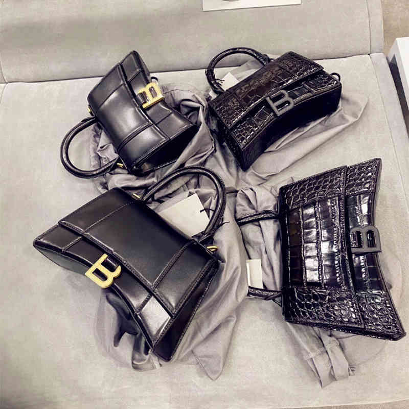 

Balenciga Italy Bag Crocodile Designer Handbags 2022 Same Hourglasss Bag Leather B-button Single Shoulder Messenger Portable Bag Women