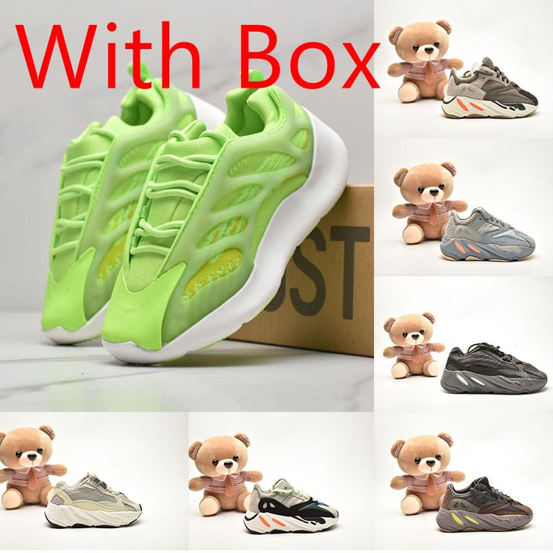 

With Box High Quality Kids Shoes Wave Runner 7 0 0 Running Shoes Baby Trainer Sneaker Kanye West 700 S FYs''Yeezies''350''Yezzies''v2 Kanyes, A23 27-36