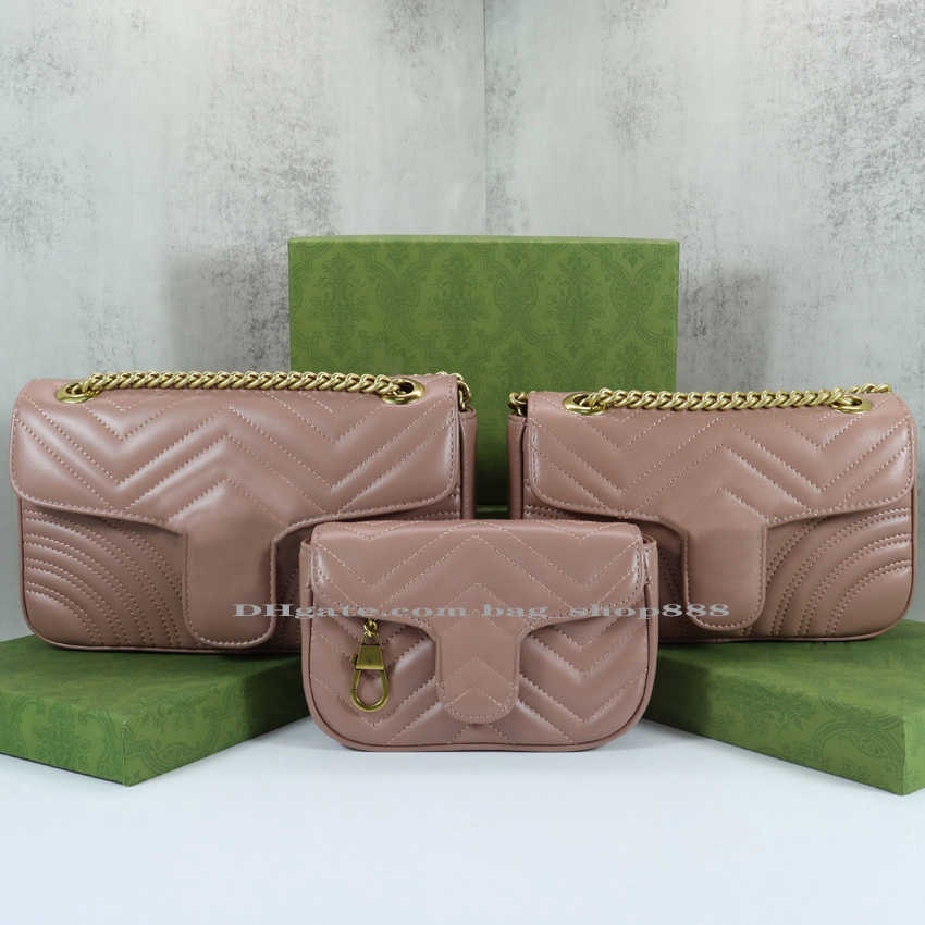 

Classic Luxurys Designers Handbag 3 Size Real Genuine leather Bags With Serial Number High Quality Women Fashion Marmont Cross body Totes, #4