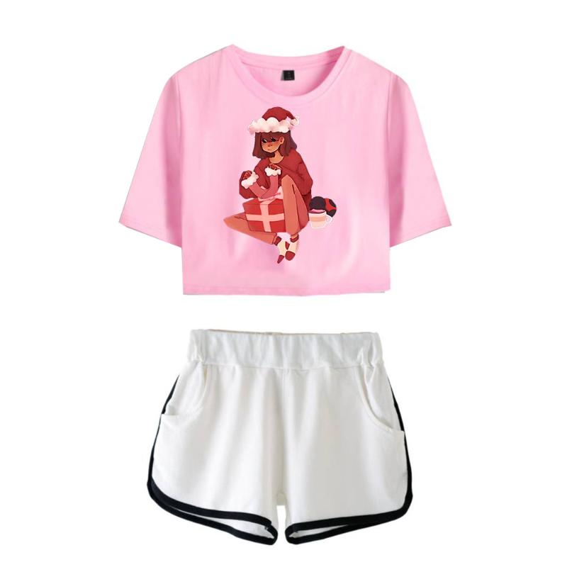 

Men's T-Shirts Caitibugzz Sets Two Piece Cute Girl Net Red Fashion 2022 Women Summer Cool Short Pants Sleeve T-shirt SetsMen's, Tx13dk02