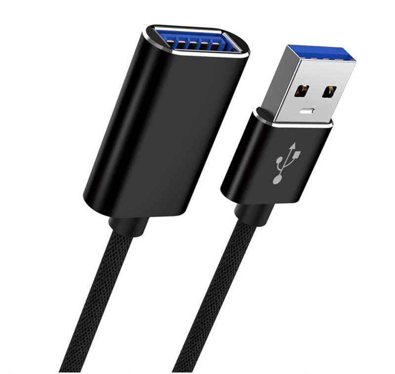 

USB Extension Cable 2.0 Cord Type A Male to Female Data Transfer Charing, Black
