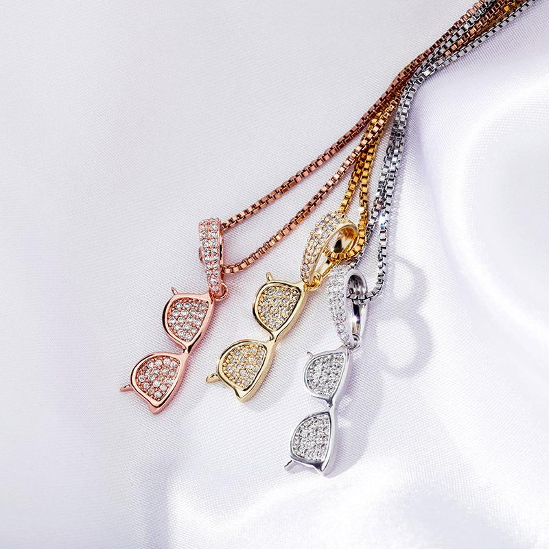 

Lockets Stone Paved S925 Sterling Silver Bling Out Glasses Pendants Necklaces For Women Men Hip Hop Fashion JewelryLockets LocketsLockets