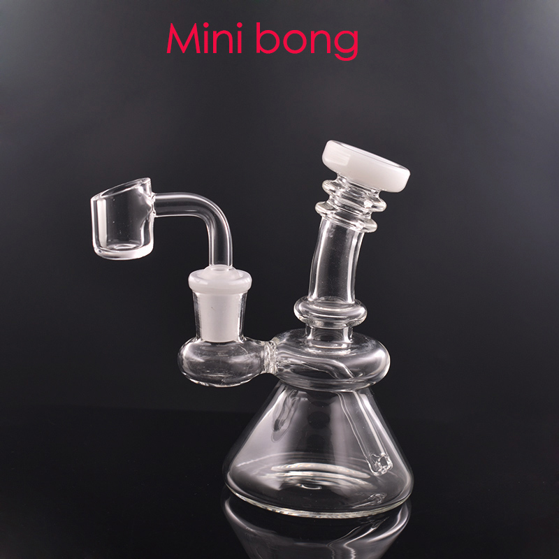 

Mini Hookah Water Pipes Oil Rig Dab Bong with 14mm joint Showerhead Perc Heady Pink Small glass Bongs tobacco Pipe
