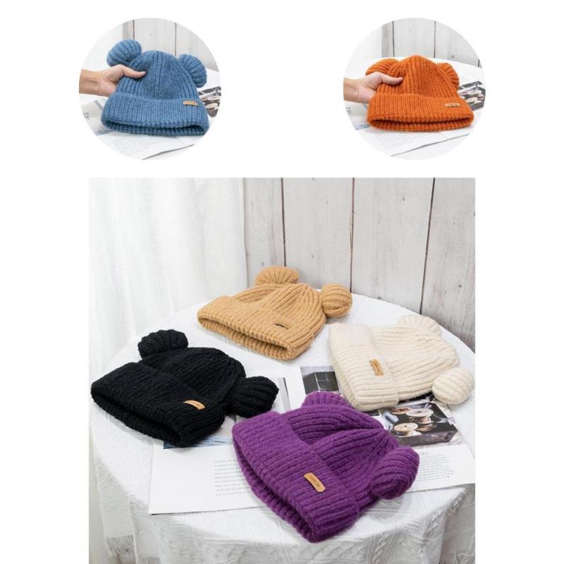 

Visors Beanie Cap Brimless Autumn Winter Hat Warm Knitting, Black