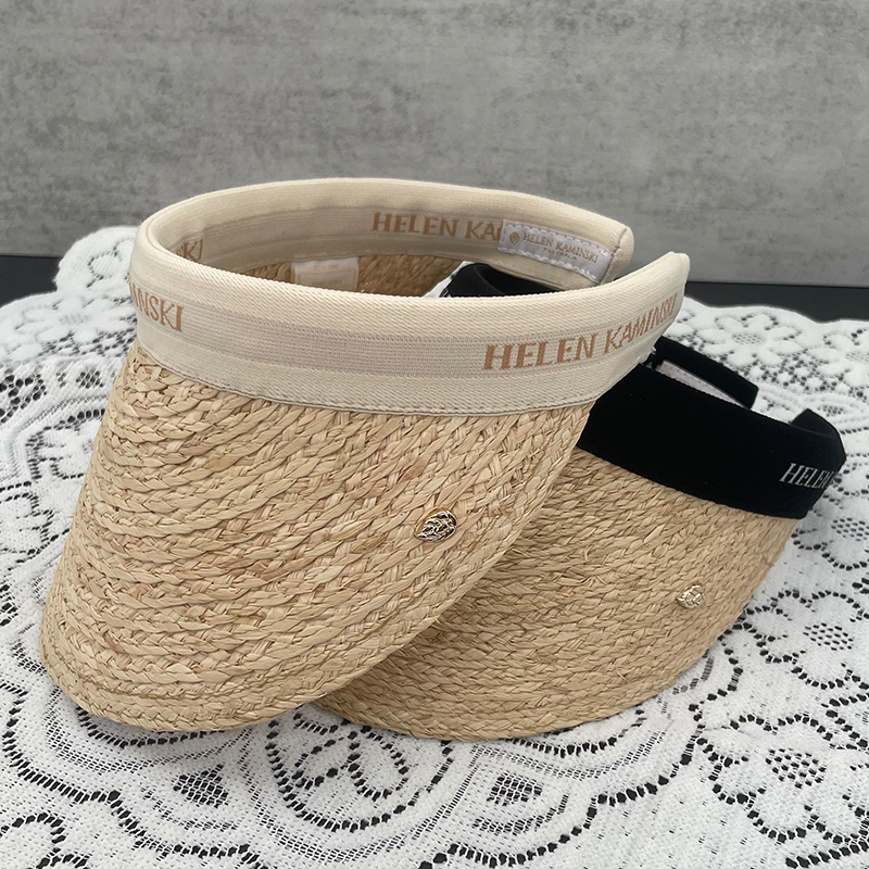 

Luxury Brand Summer Woman Empty Top Hat Straw Sun Hats Anti UV Female Visor Adjustable Beach Cap Outdoor Sport Baseball Caps 220616
