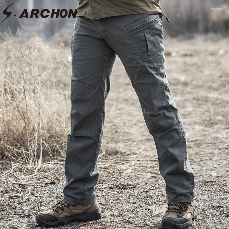 

Men' Pants .ARCHON IX8 Tactical Workout Cargo Men SWAT Army Combat Military Trousers Casual Cotton Many Pockets Stretch MaleMen' Naom22, Black