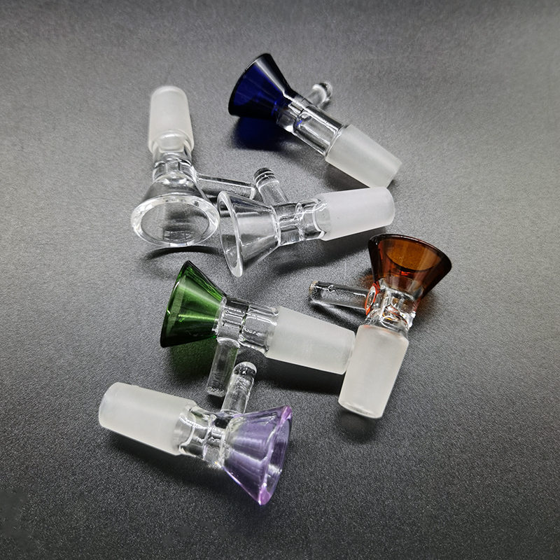

QBsomk Thick Glass Bowl Pipes 14mm 18mm Male Joint Colour Funnel Bowls Smoking Piece Tool For Tobacco Bong Oil Dab Rig Burning Water Pi