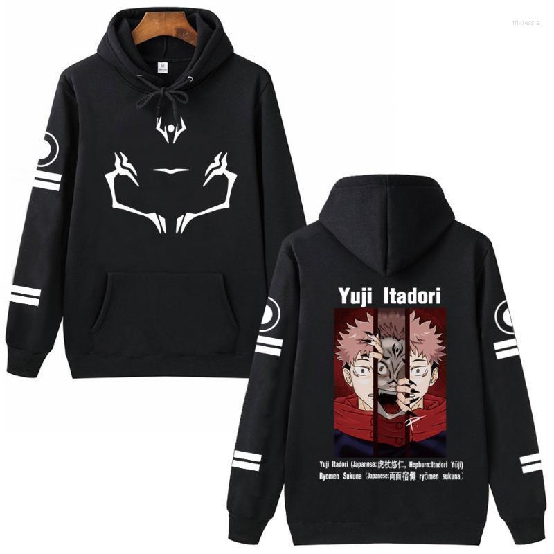 

Men's Hoodies & Sweatshirts Jujutsu Kaisen Yuji Itadori Anime Hoodie Pullovers Tops Long Sleeves Hip Hop Streetwear UnisexMen's Trix22, Black