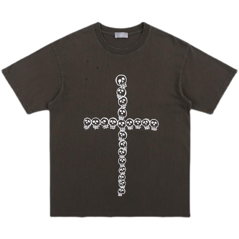 

Men's T-Shirts Novelty 2022 Men Number Nine Skull Cross T Shirts T-Shirt Hip Hop Skateboard Street Cotton Tee Top US Size BG92Men's