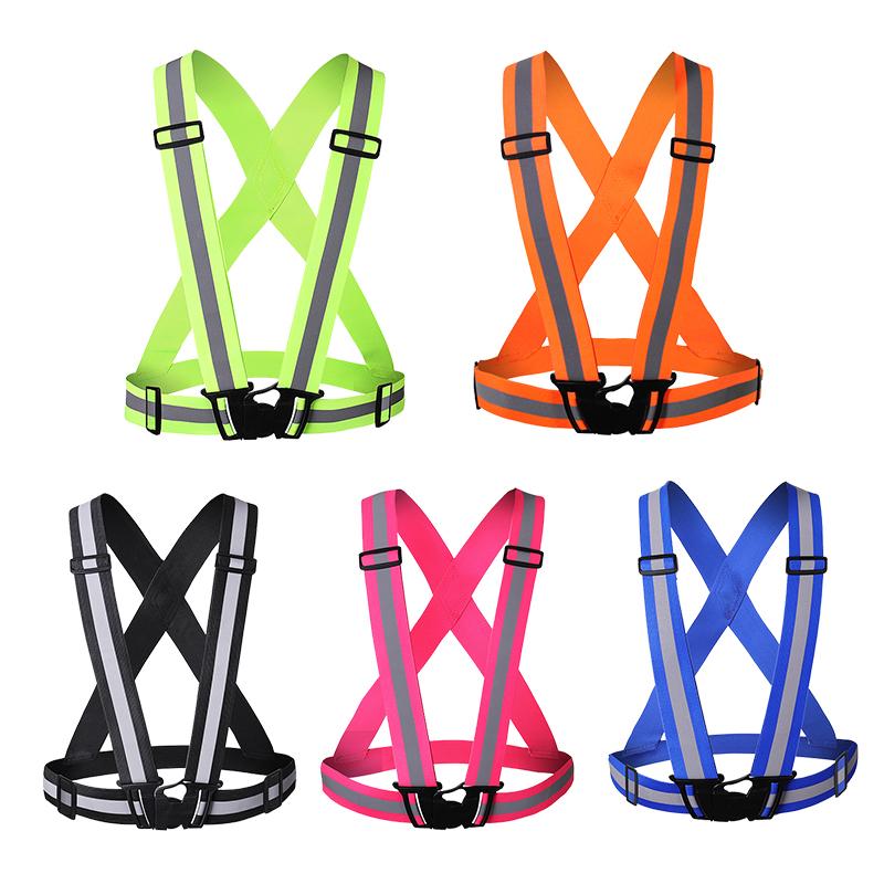 

Motorcycle Apparel Highlight Reflective Straps Night Work Security Running Cycling Safety Vest Road