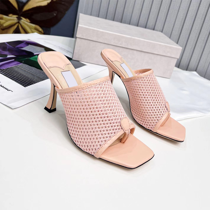 

Fashion Luxury Designer Slippers Non-Slip Comfortable Versatile Sandals Outdoor Beach Dress White High Heels 35-41 With Box, Color 3