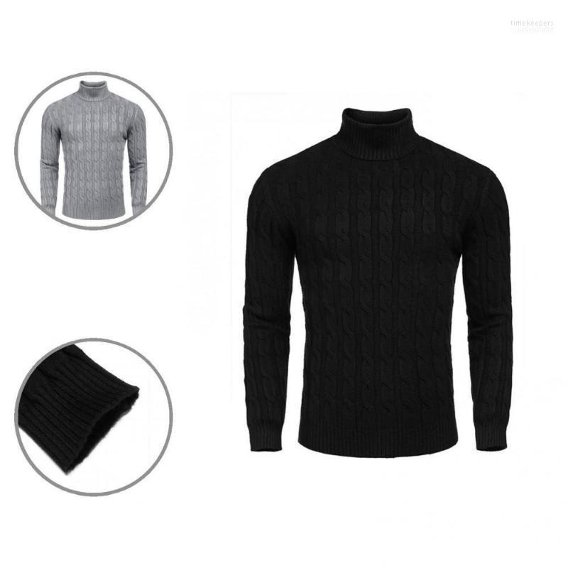 

Men's Sweaters Knitted Shirt Trendy Warm Men Shirts Slim Keep Warmth Sweater Time22, Black