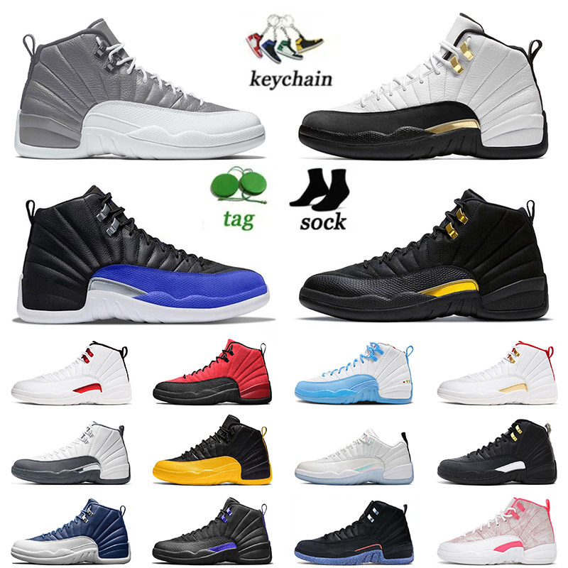 

Fashion 2022 Stealth Playoff 12 Basketball Shoes Jumpman 12s Indigo Royalty Utility Black Taxi Reverse Flu Game University Gold FIBA Concord Mens Womens Sneakers, B39 stealth 40-47