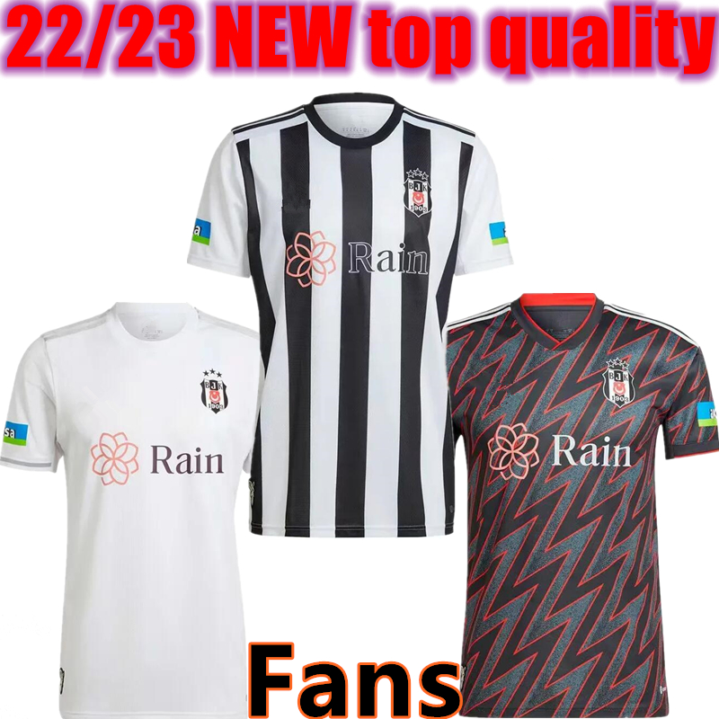 

2022 2023 Besiktas JK Soccer Jerseys The Lates Home White Karaman Deigo Costa Larin Ghezzal Welinton Vida Away Black 22 23 Besiktas Jimnastik football shirts