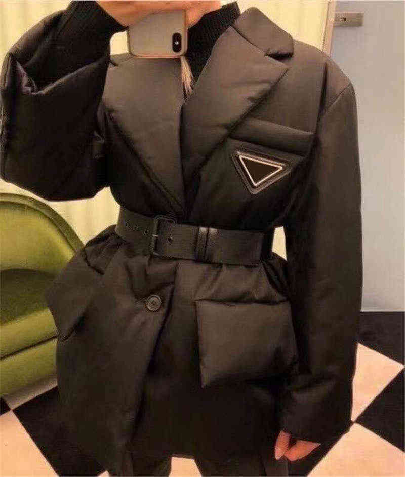 Womens Jacket Down Coats Winter Long Coat Fashion Style With Belt Corset Lady Slim Fashion Jackets Pocket Outsize Warm Coats