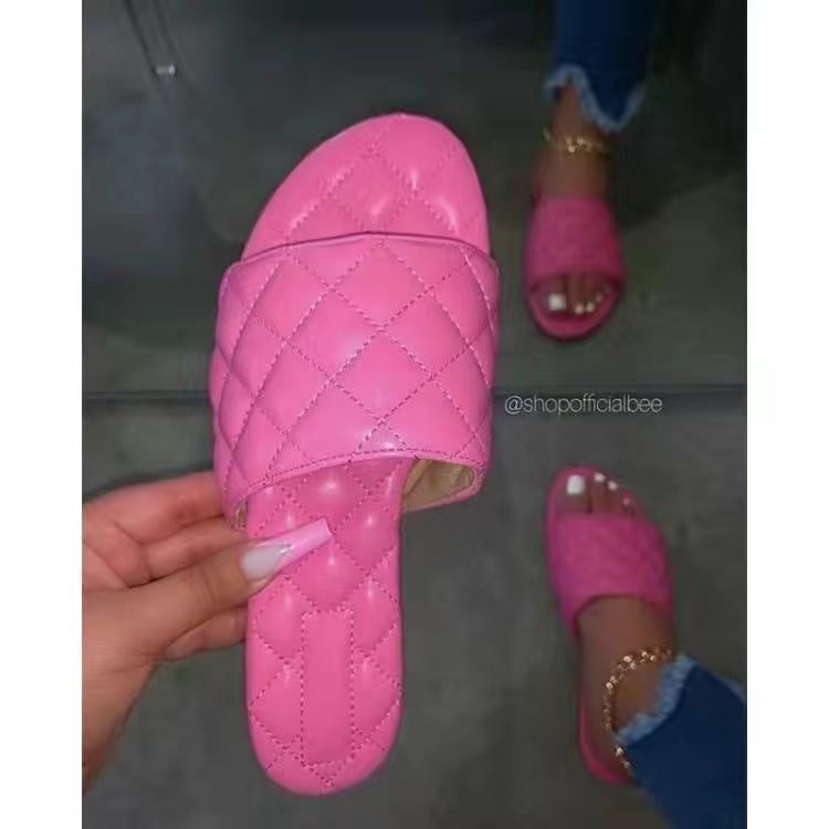 

Woman Slippers Summer Shoes For Women Black Flat Ladies Beach Sandles Designer Luxury Women's Sandals Sandalias Mujer Footwear, #4