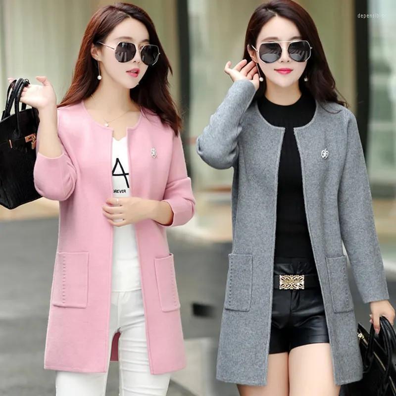 

Women's Knits & Tees 2022 Autumn Winter Women Sweater Knitted Cardigan Casual Vintage Long Sleeve Female Knit Sweaters Coat Outerwear Depe22, Caramel colour