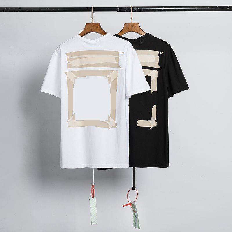 

Fashion designer short-sleeved t shirt men's printed arrow T-Shirt men women couples cotton casual loose offs tide brand Europe and the United States, Customize