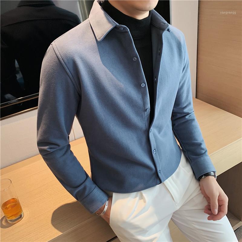 

Clothing Men' Winter Warm Long-sleeved Shirts Men Fake Two Piece Knit Sweaters+shirts Man Lapel Thickening Casual, Black