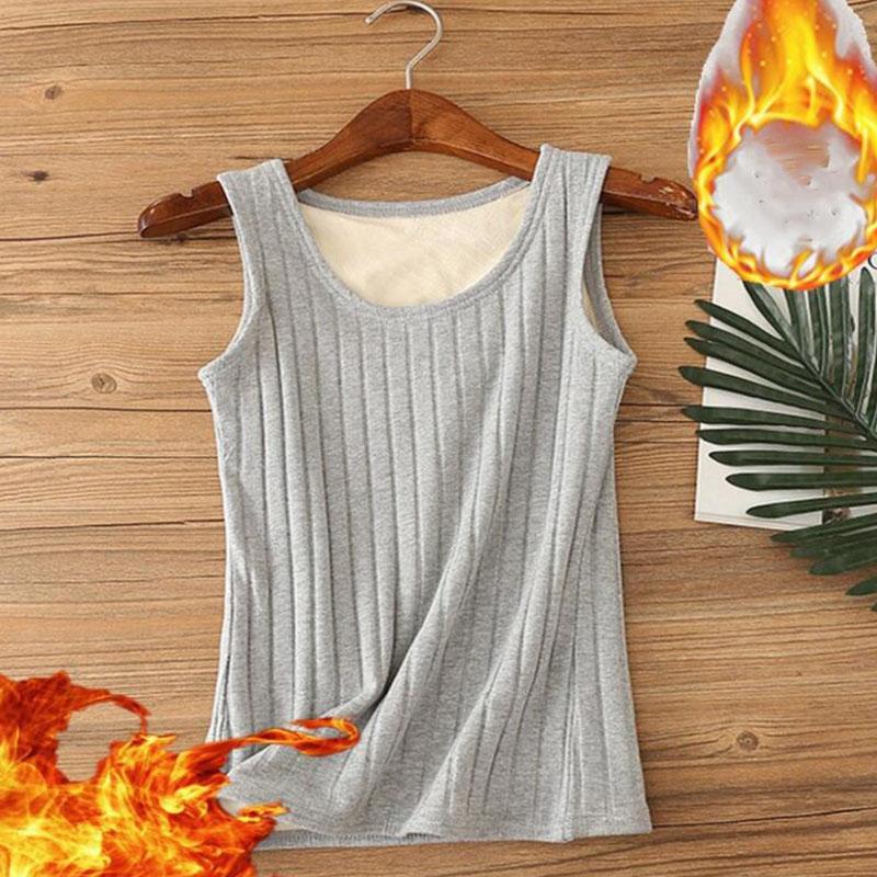 

Women's Tanks & Camis Ladies Thick Warm Slim Slimming Bottoming Shirt Vest, Black