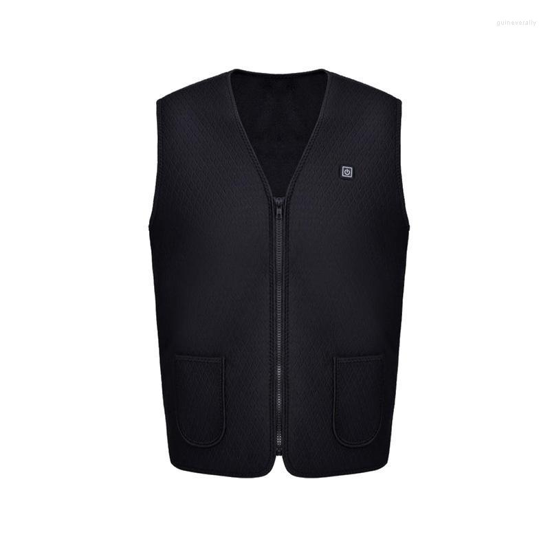 

Men's Vests Heated Vest Men 2022 Winter USB Heating Waistcoats Mens Outdoor Sleeveless Jacket Trekking Hiking Guin22, Black
