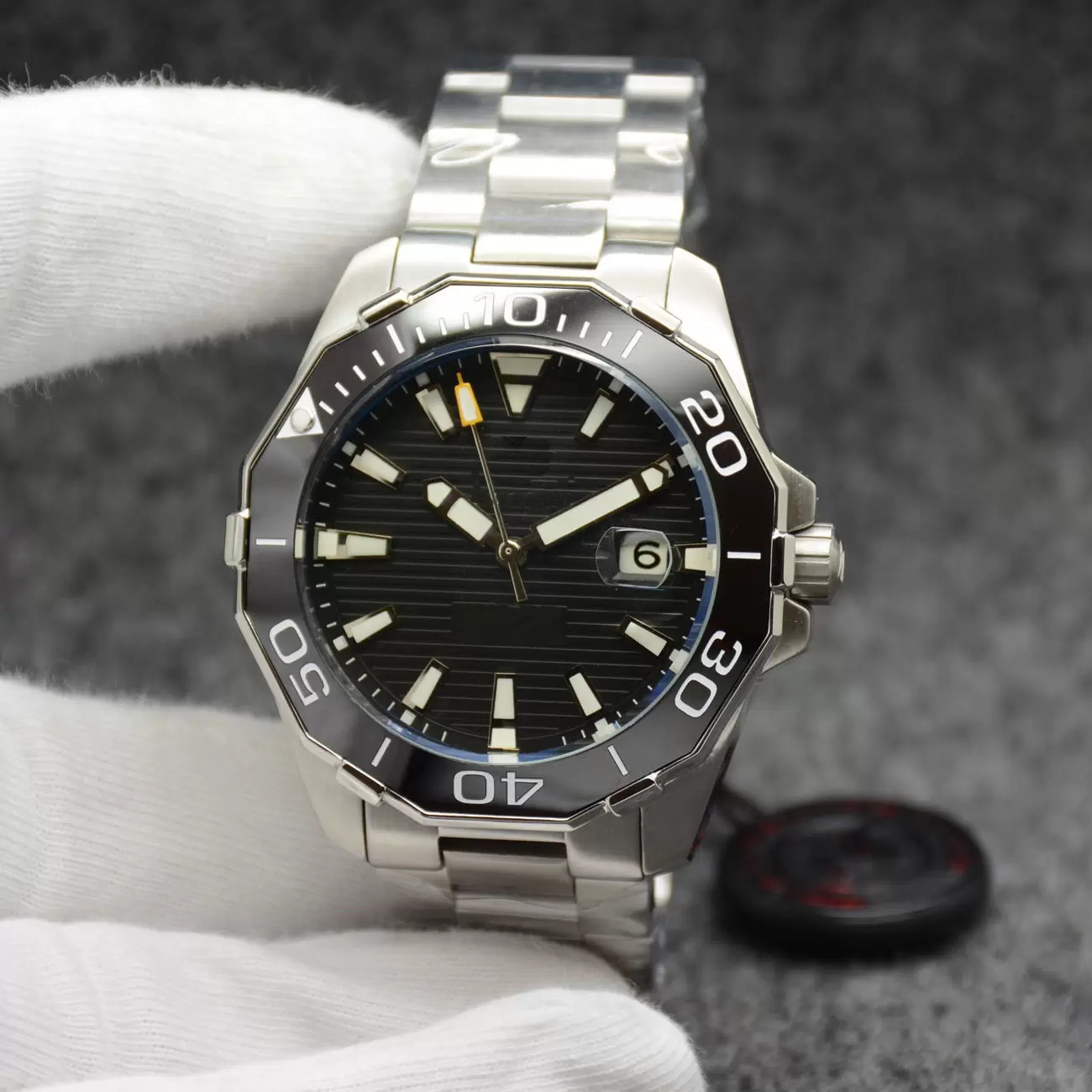 

NEW ARRIVAL 300M Watch Automatic Mechanical Movement Black Dial Ceramic Bezel Stailness Steel Belt Mens Watches Sports Gent Watch, 0.8mm
