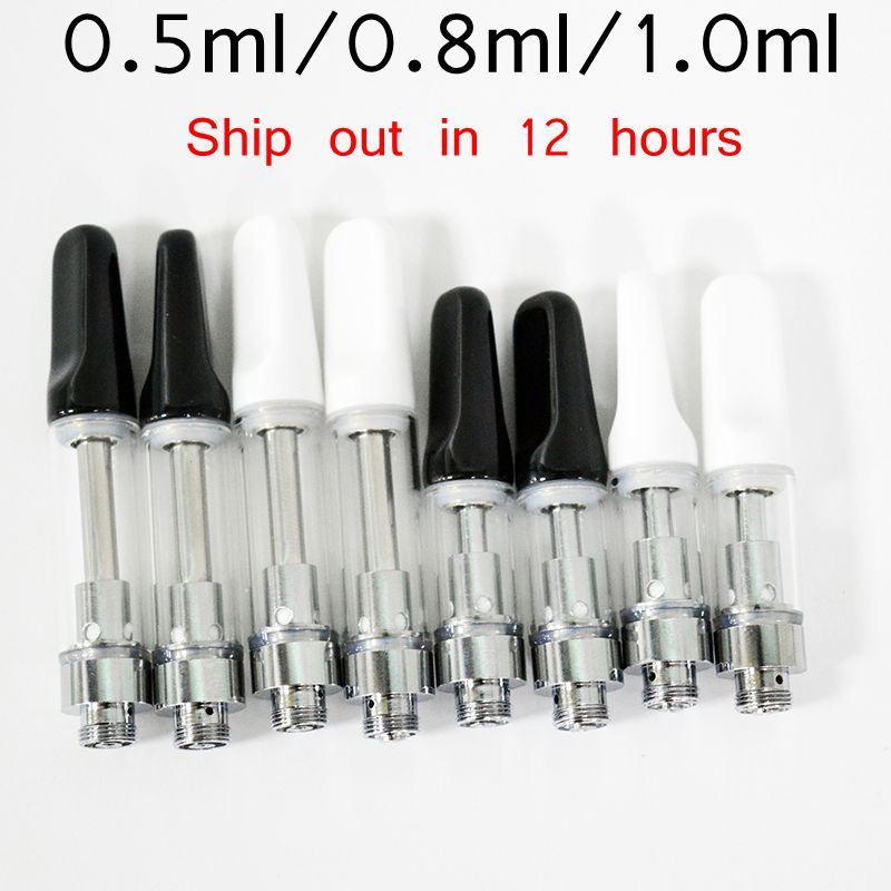 

0.5ml 0.8ml 1.0ml Ceramic Cartridge 510 Thread Atomizer Vape Cartridges Empty Disposable Vaporizer Pen Thick Oil Cart Foam Tray Packaging