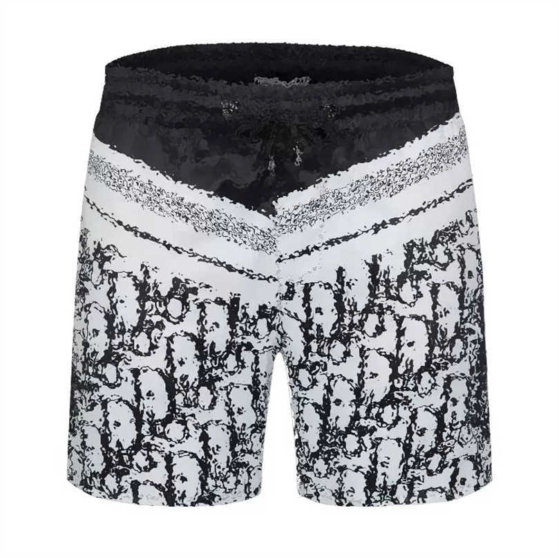 

2022 Mens Beach Shorts Fashion Trend Breathable 3D Printing Quick Dry Swimwear Boxer Summer Male Loose Plus Size Thin Surf Short Pants, 1 button