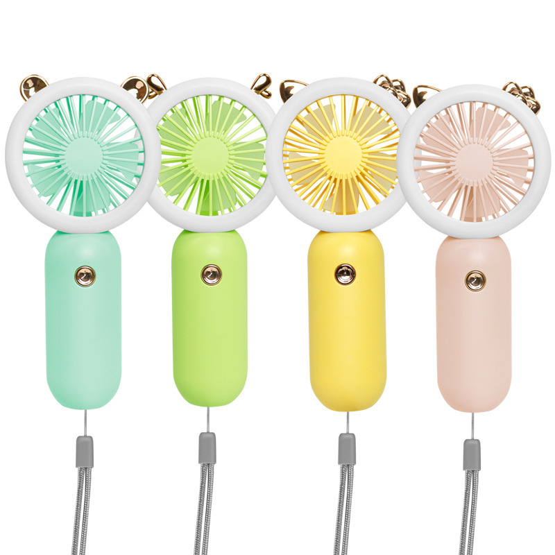 

Mini Portable Fan USB Rechargeable Night Light Cooling Handheld Fan Three Speed Adjust Key