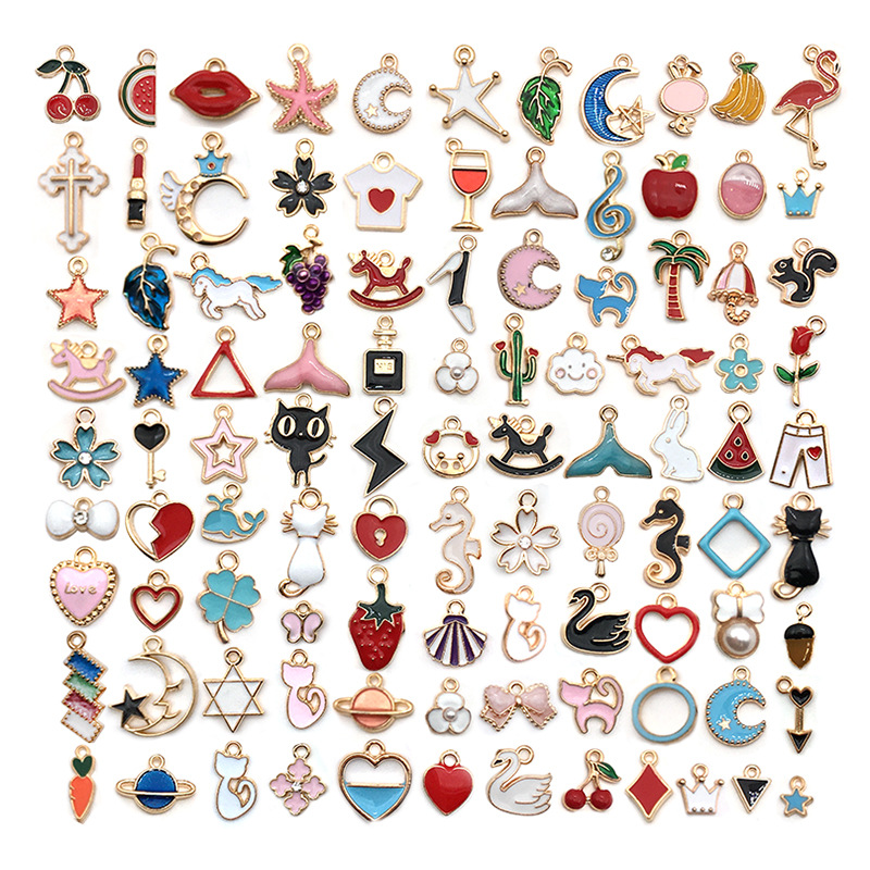 

DIY craft jewelry charms making findings accessories drip alloy widgets bracelet pendant auxiliary materials Women Girls Handmade Bracelet Necklace Crafting