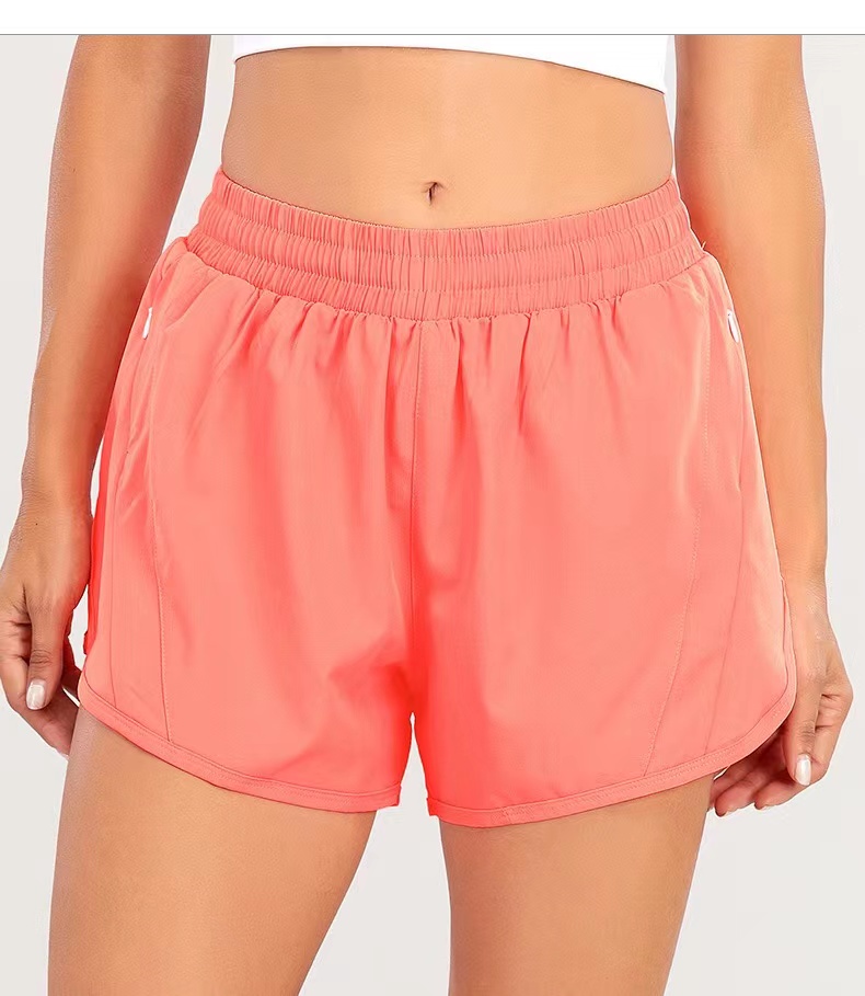 

Lu yoga tract short hotty Women Shorts Solid Color High Waist Sports Gym Wear Leggings Elastic Fitness Lady Overall Full Tights Workouts Pants, Color as picture