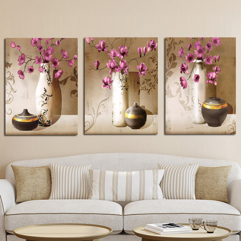 

Modern Flower in Vase Oil Painting on Canvas Art Posters and Prints Modular Wall Picture Poster for Living Room Cuadros Decor