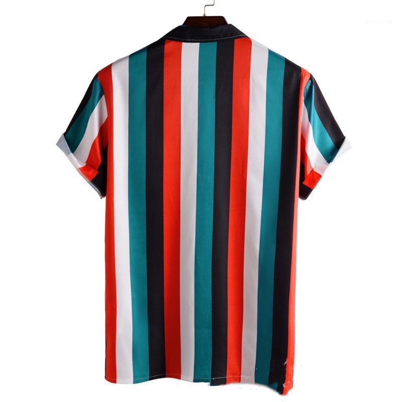 

Men's Casual Shirts Men's 2022 Summer Cardigan Funny Beach Button Up Polyester Mens Blouses T Shirt Street Basketball Soccer Men Clothi, Red