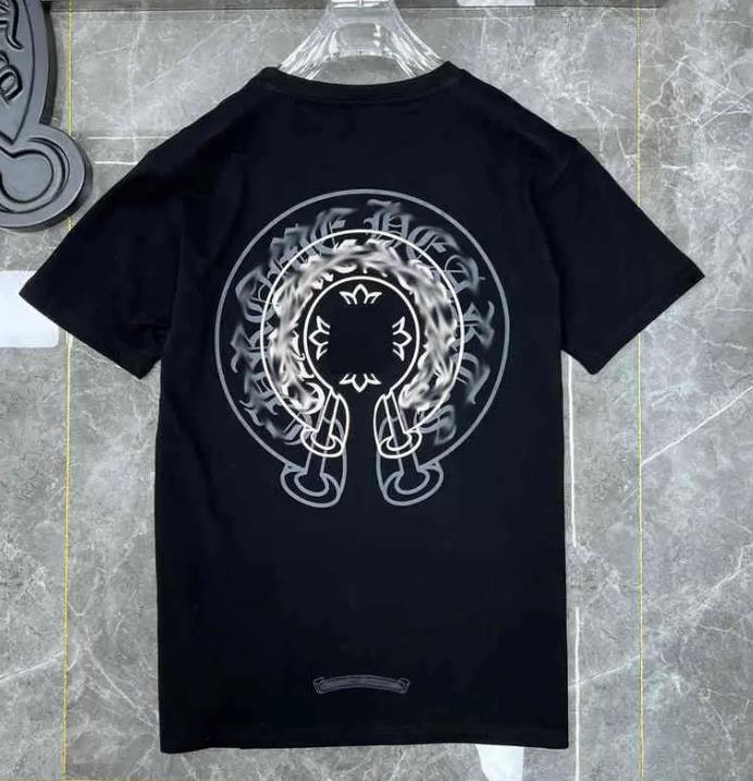 Mens Classic t Shirt Fashion Ch High Quality Brand Letter heart Sanskrit Cross Pattern Sweater T-shirts Designers Pullover Tops Cotton Tshirts Wo