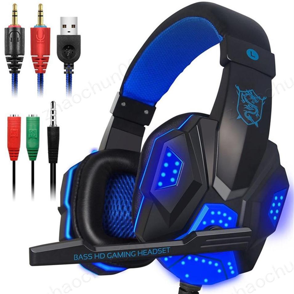 

GS400 Stereo Gaming Headset for Xbox one PS4 PC Surround Sound Over-Ear Gaming Headphones with Mic Noise Cancelling LED Lights Hea239N, See below options