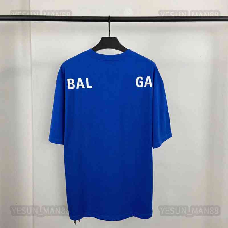 Designer Bananciagas T-shirt Luxury Summer Classic Back Letter Imprim￩ Mens and Womens Couple Loose Cotton Balenciga Tee Divers Styles