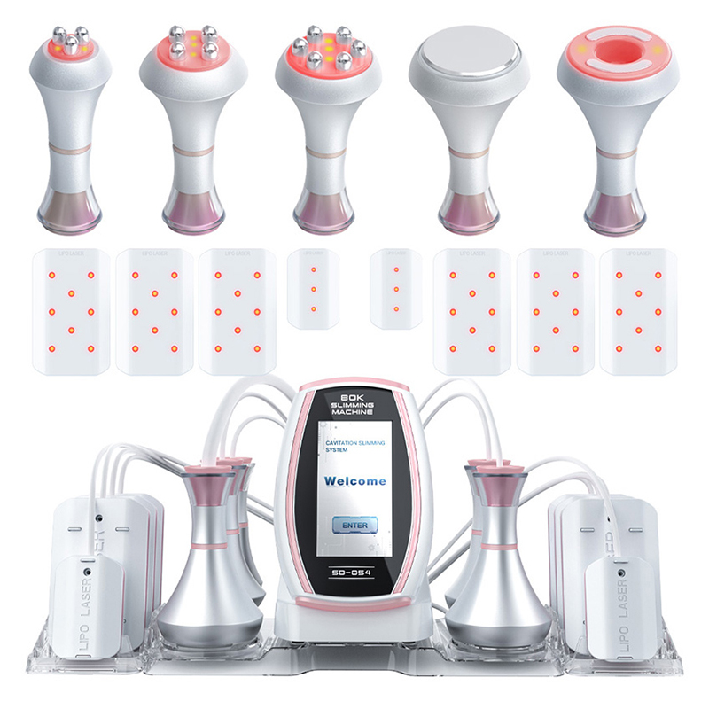 Home Use Portable 6IN1 80K Cavitation Laser RF Slimming Beauty Machine Radio Frequency Skin Lifting Body Shaping Tightening Weight Fat Loss Vacuu
