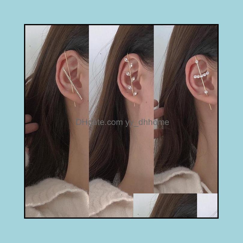 

Other Earrings Jewelry Ear Cler Hook For Women Girls Fashion Cuff Studs Set Rhinestone Piercing Earring Charm Vale Dhhqo